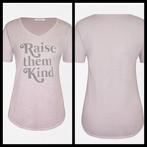 Raise Them Kind XS Relaxed Fit Graphic Tee Purple
